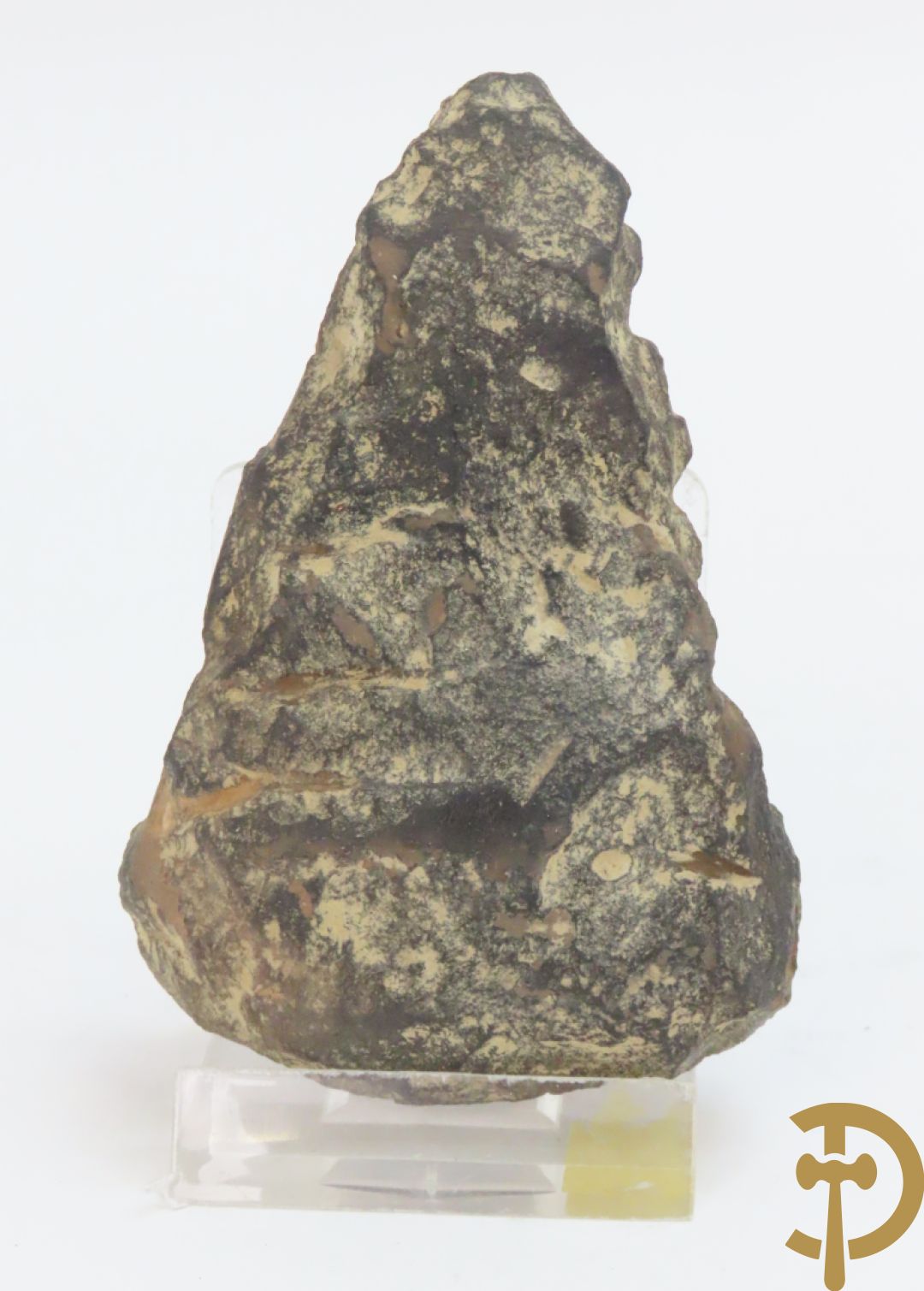 Antieke bronzen zittende boedha + kleine stenen boedha