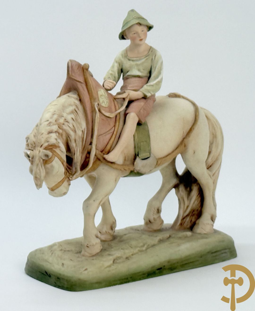 Royal Dux van jongeman op boerepaard, nummer 1693