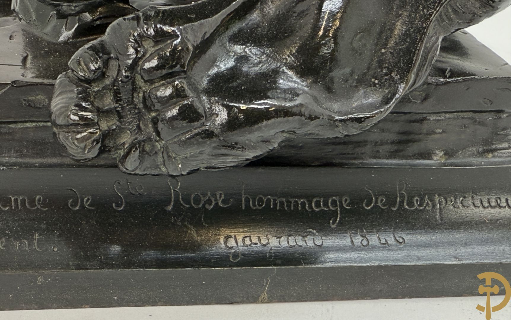 GAYRARD getekend 1846 à Madame de Ste Rose hommage de Respectueux attachement 