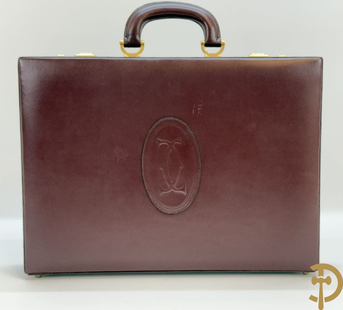 Bordeaux lederen aktentas Cartier