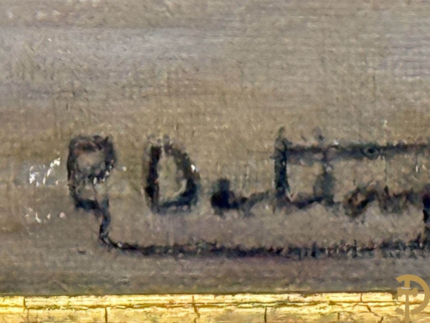 Onleesbaar getekend rechts onder 