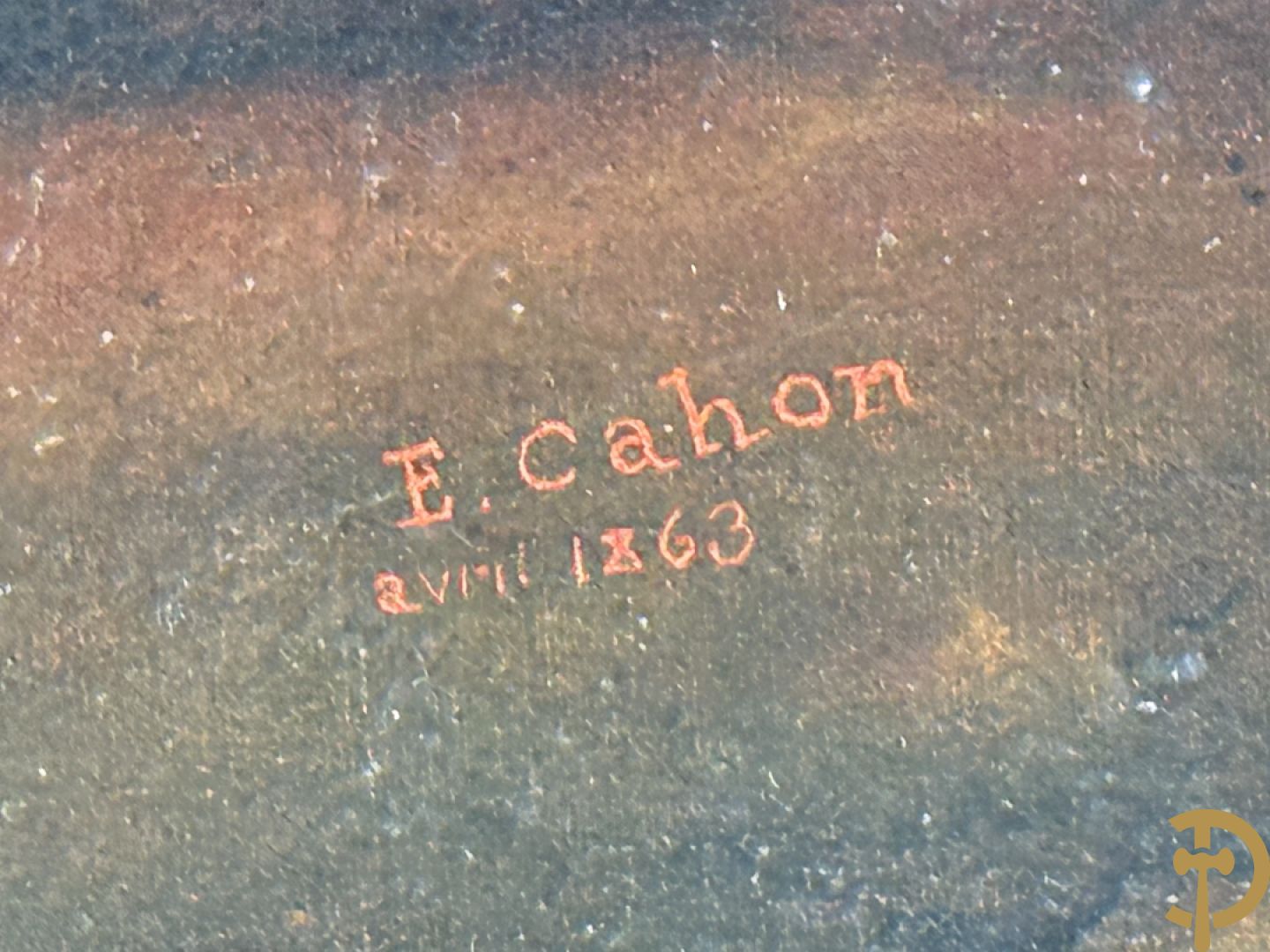 CAHON E. getekend Avril 1863 