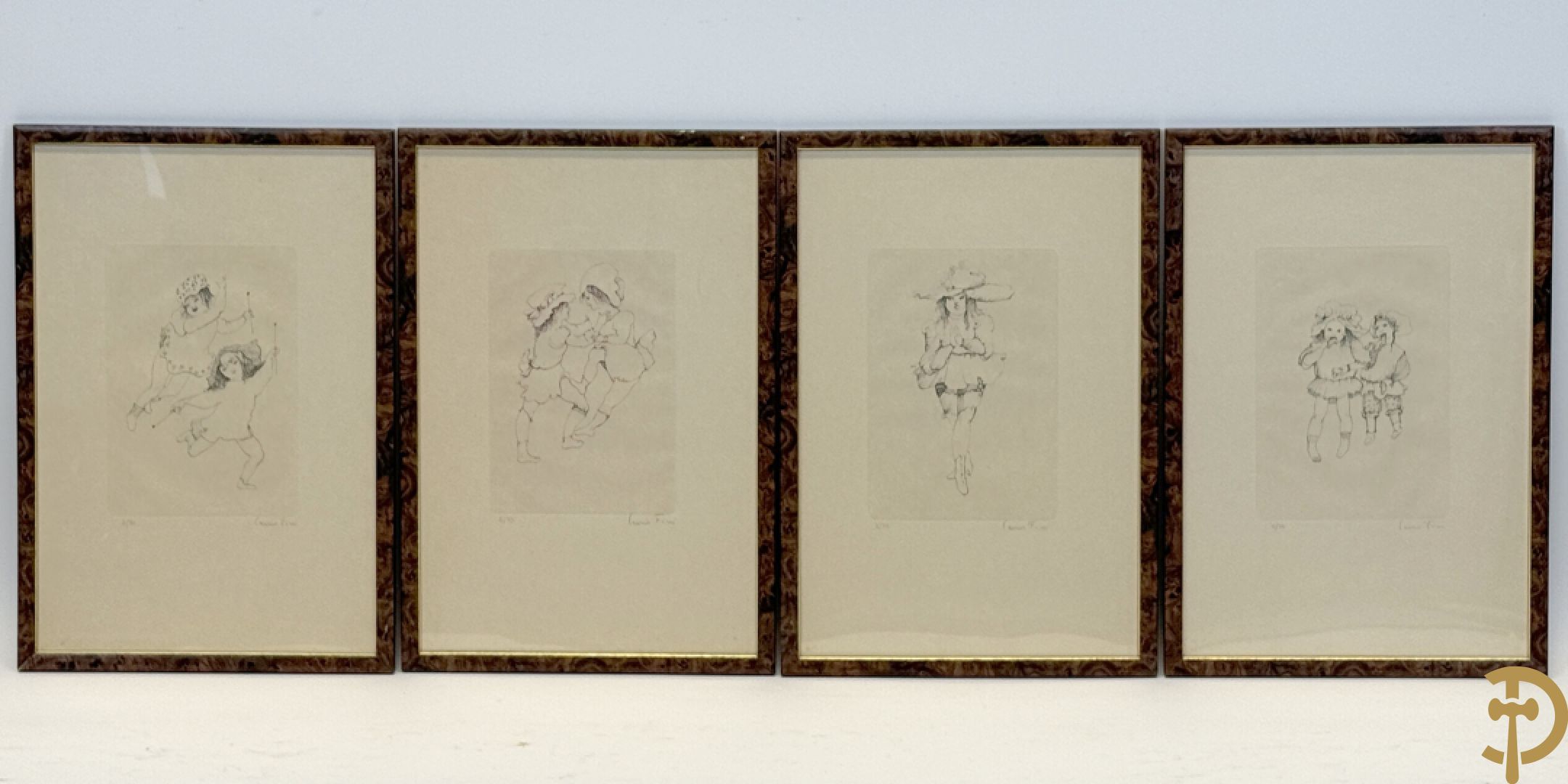 FINI Leonor getekend - Reeks van 4 gravures met meisjes - 2/75