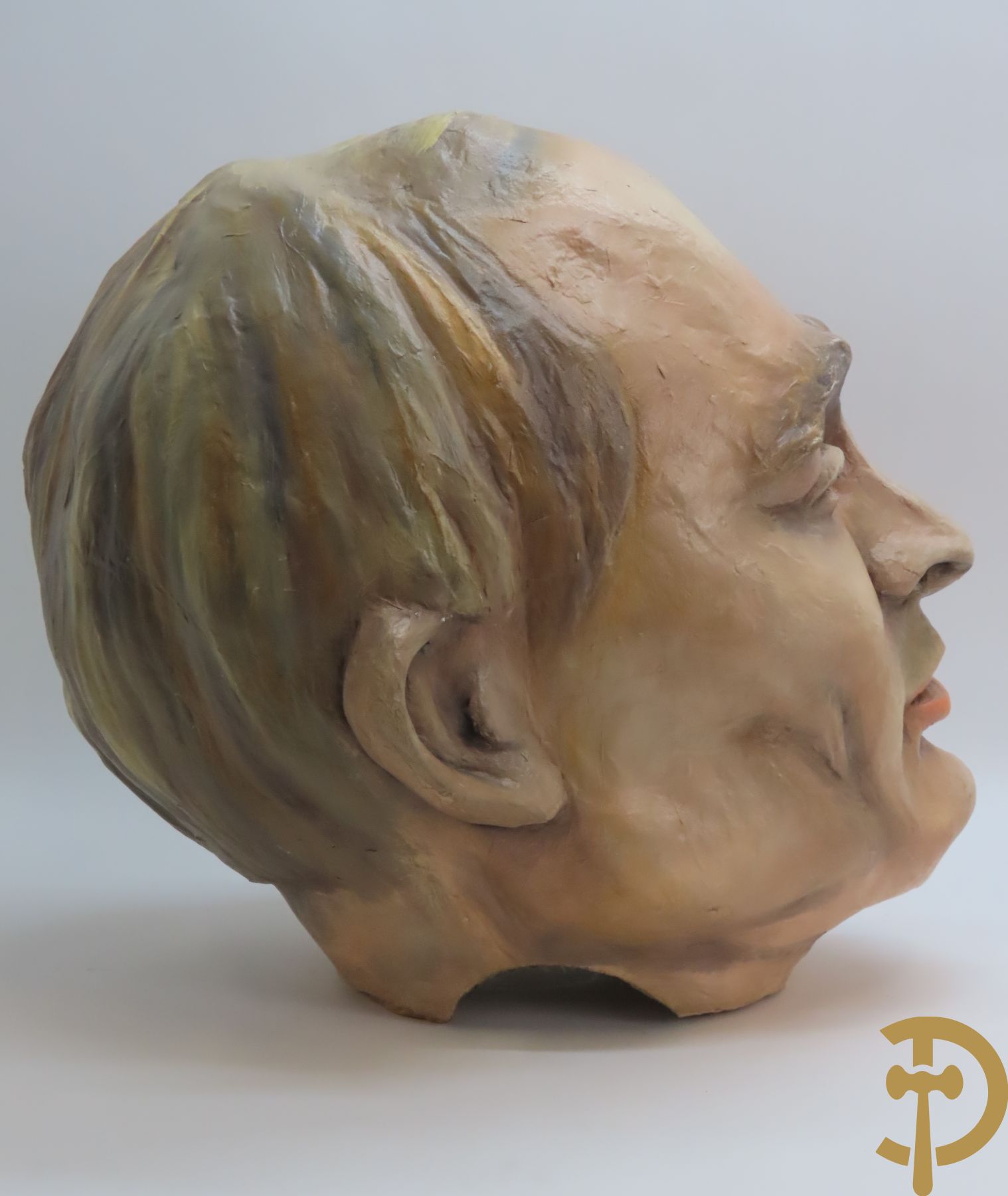 Hoofd van Poetin in papier maché