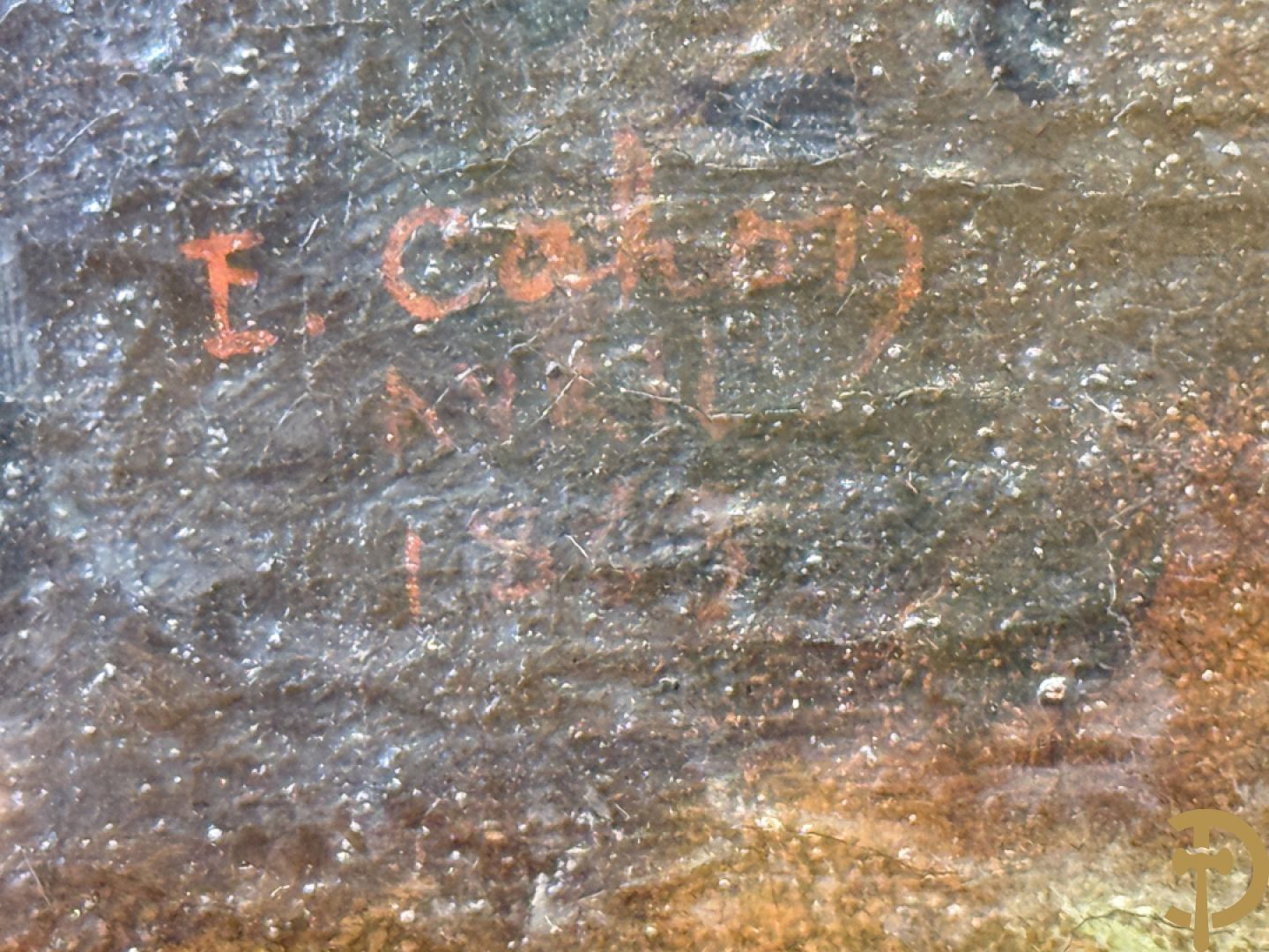 CAHON E. getekend Avril 1863 