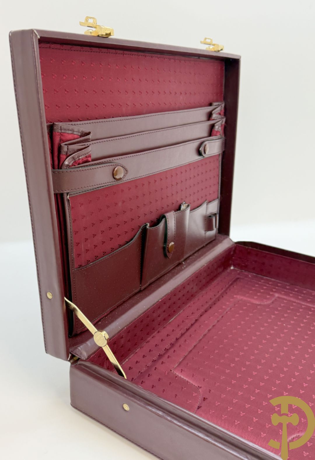 Bordeaux lederen aktentas Cartier