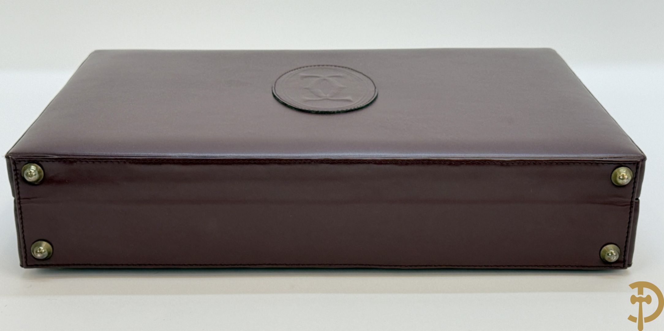 Bordeaux lederen aktentas Cartier