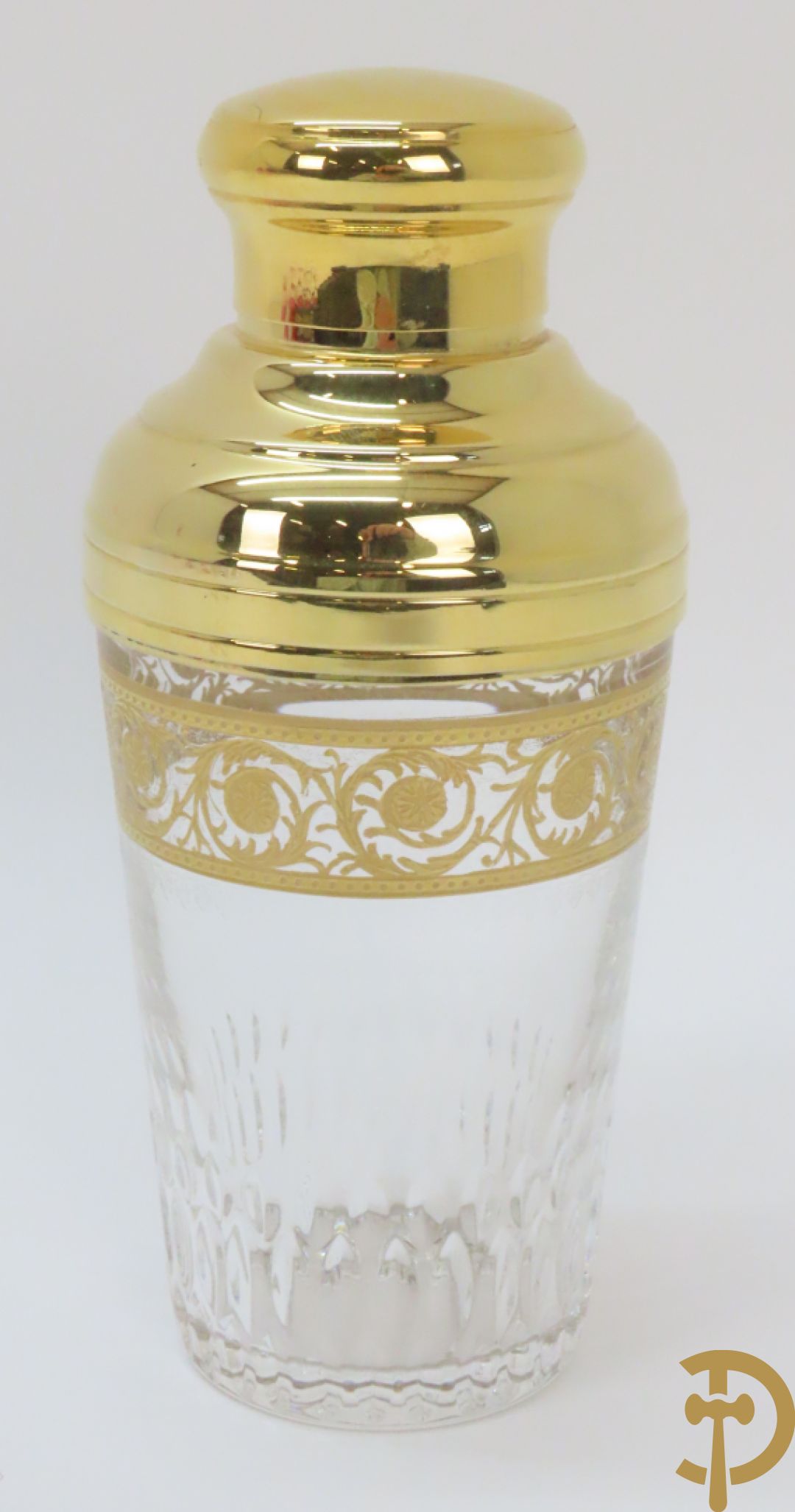 Kristallen shaker met Thistle decor, onderaan gemerkt cristallerie Saint Louis France