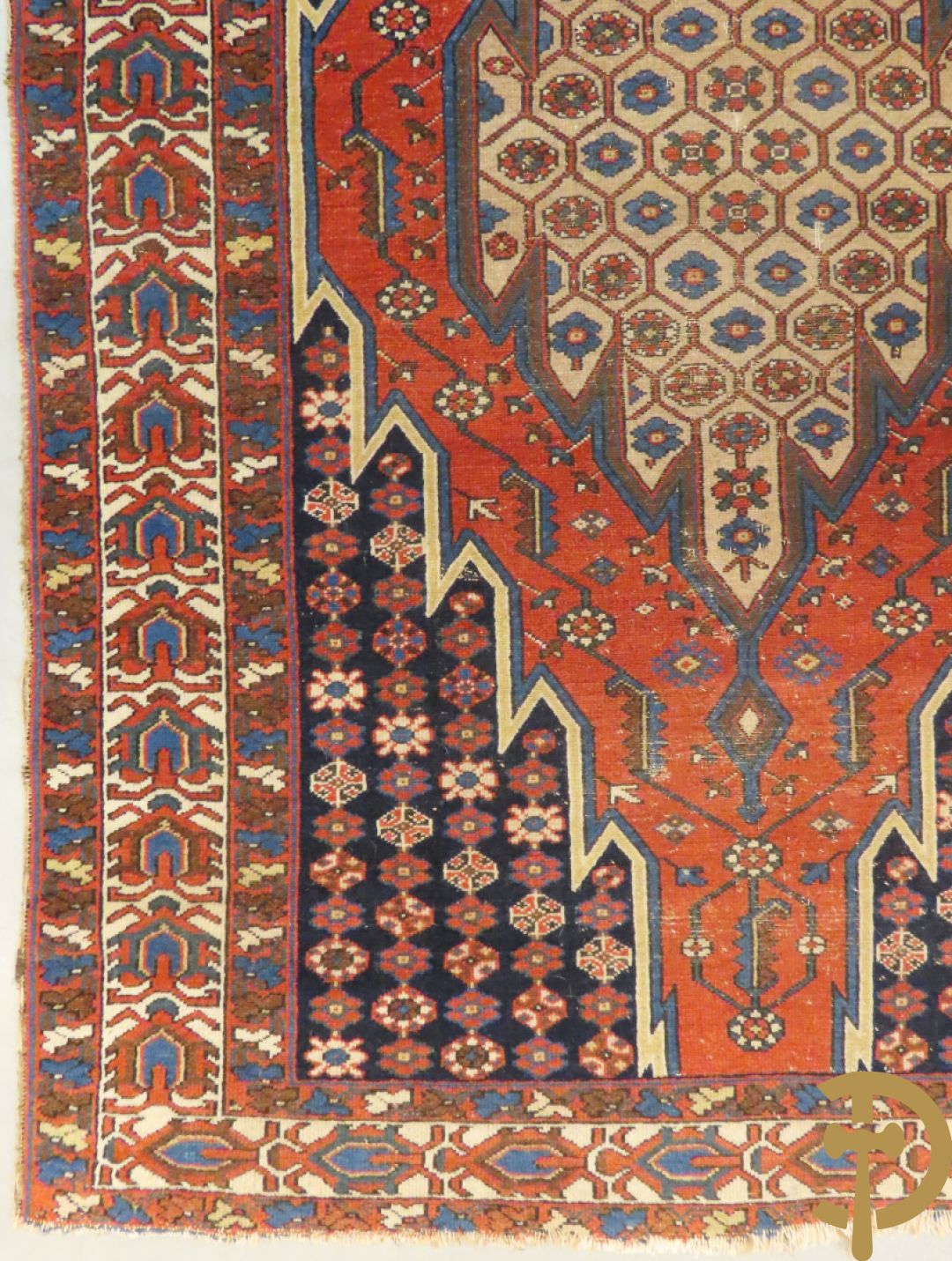 Drie oosterse handgeknoopte tapijten Kaukasus