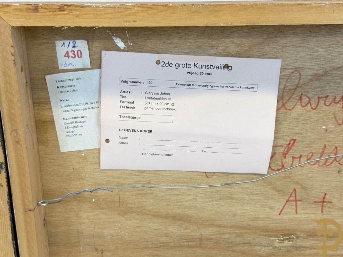 CLARYSSE Joh. getekend 