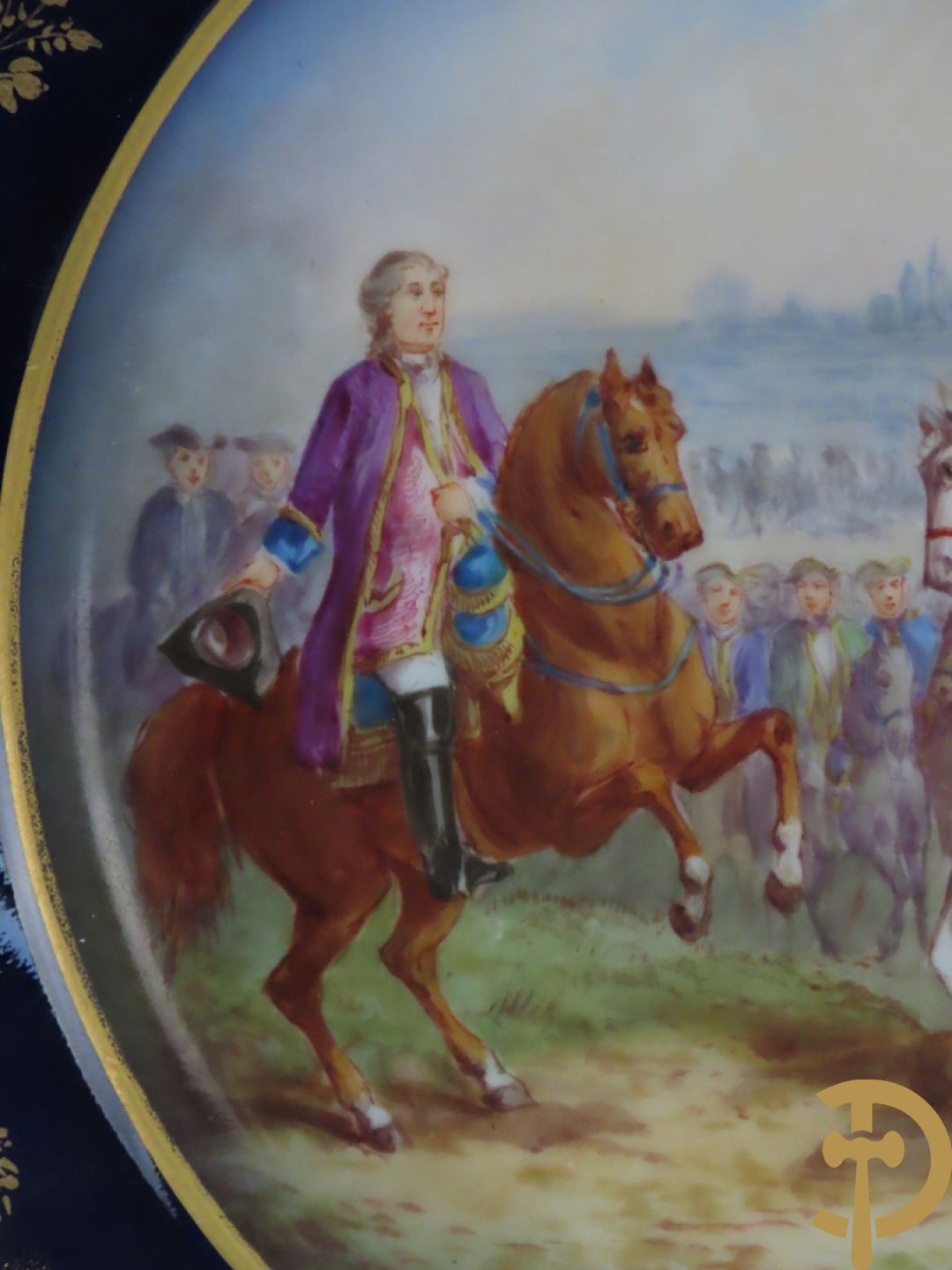 Paar handbeschilderde porseleinen Sèvres borden 