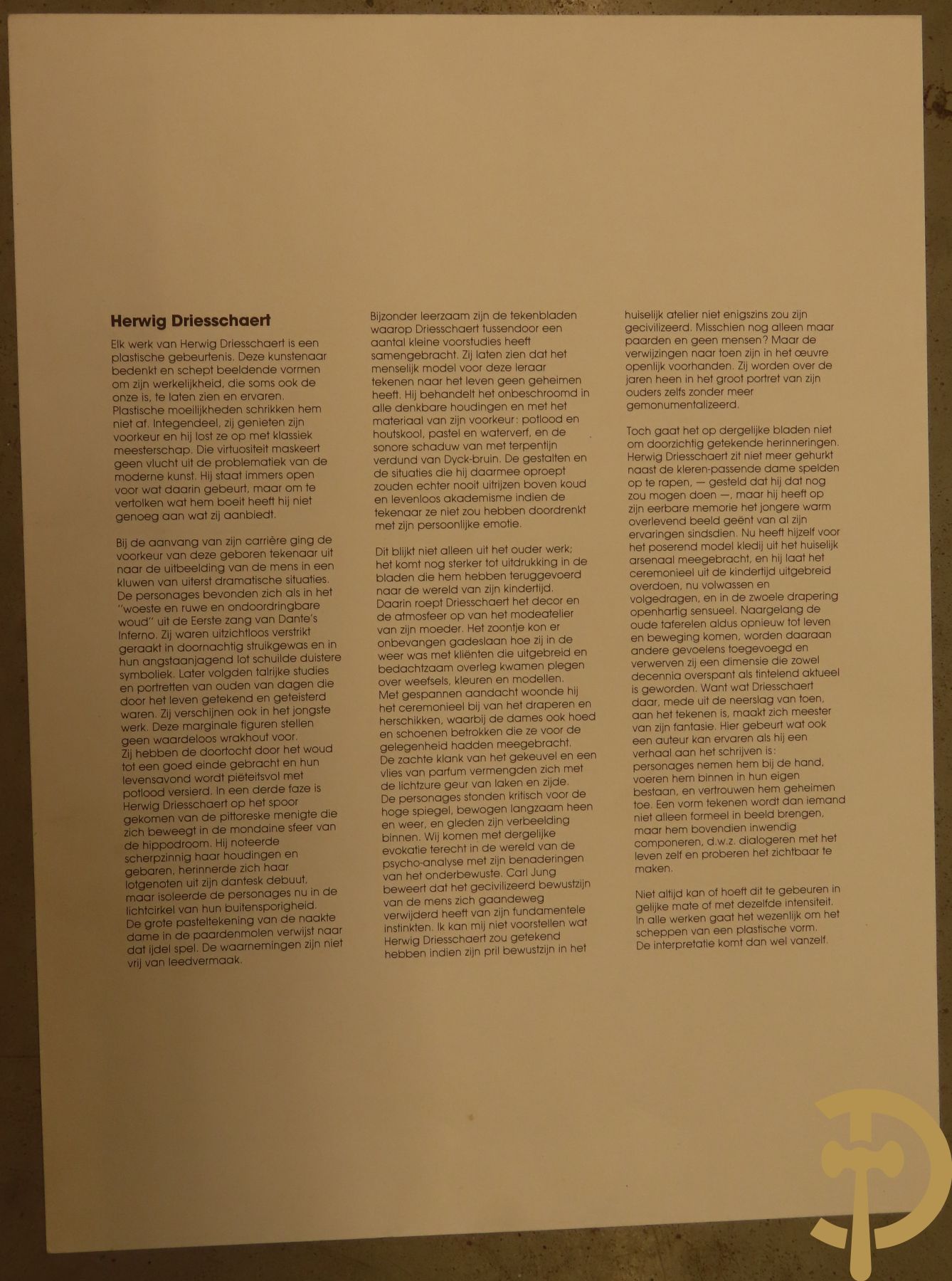 DRIESSCHAERT H. get. Kunstmap met 15 lithografieën met inleidend woord van Gaby Gyselen + bijhorend mapje van Janssens Farmaceutica uitgegeven in maart 