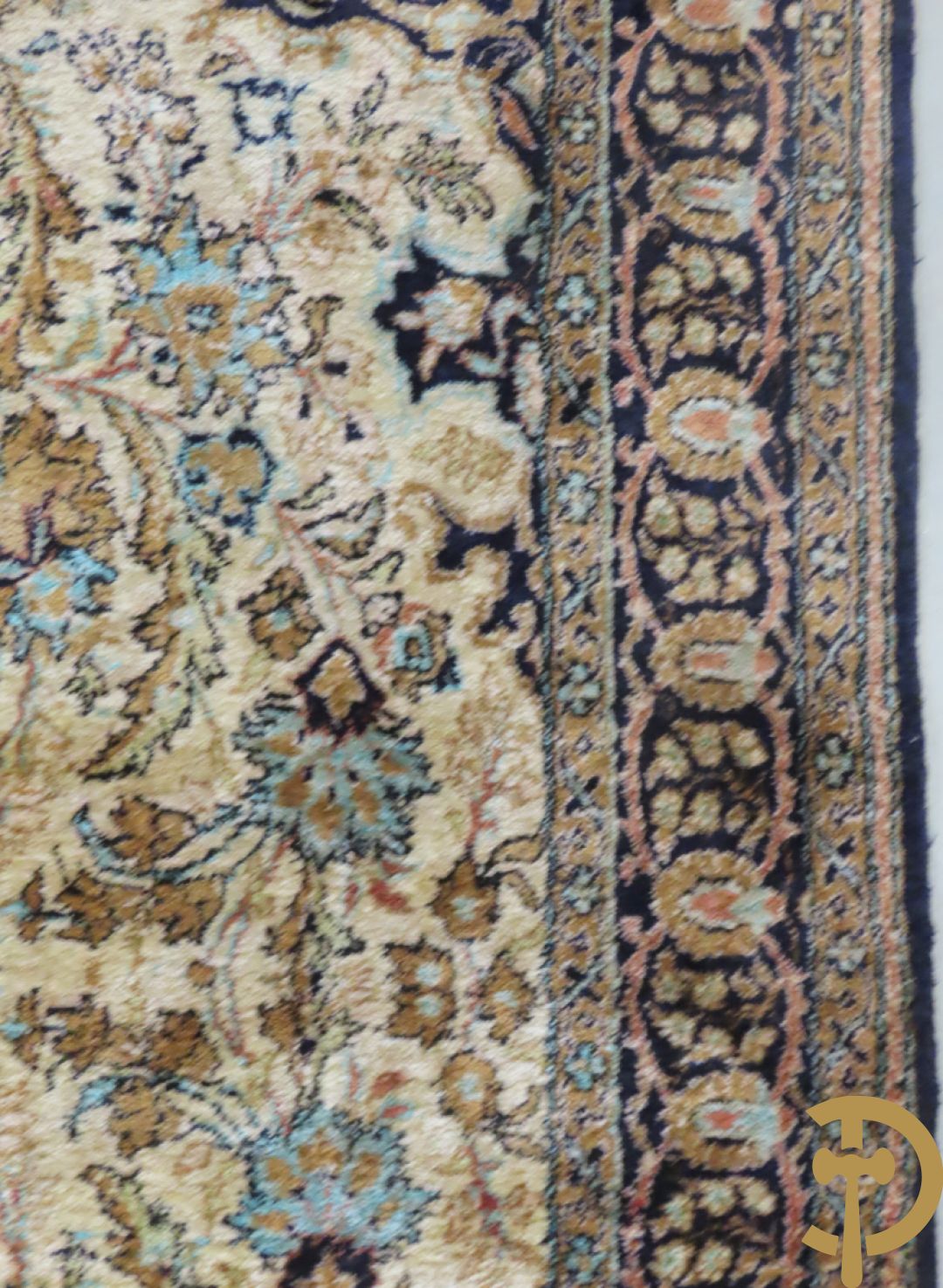 Oosters handgeknoopt tapijt zijde op zijde, Ghoum