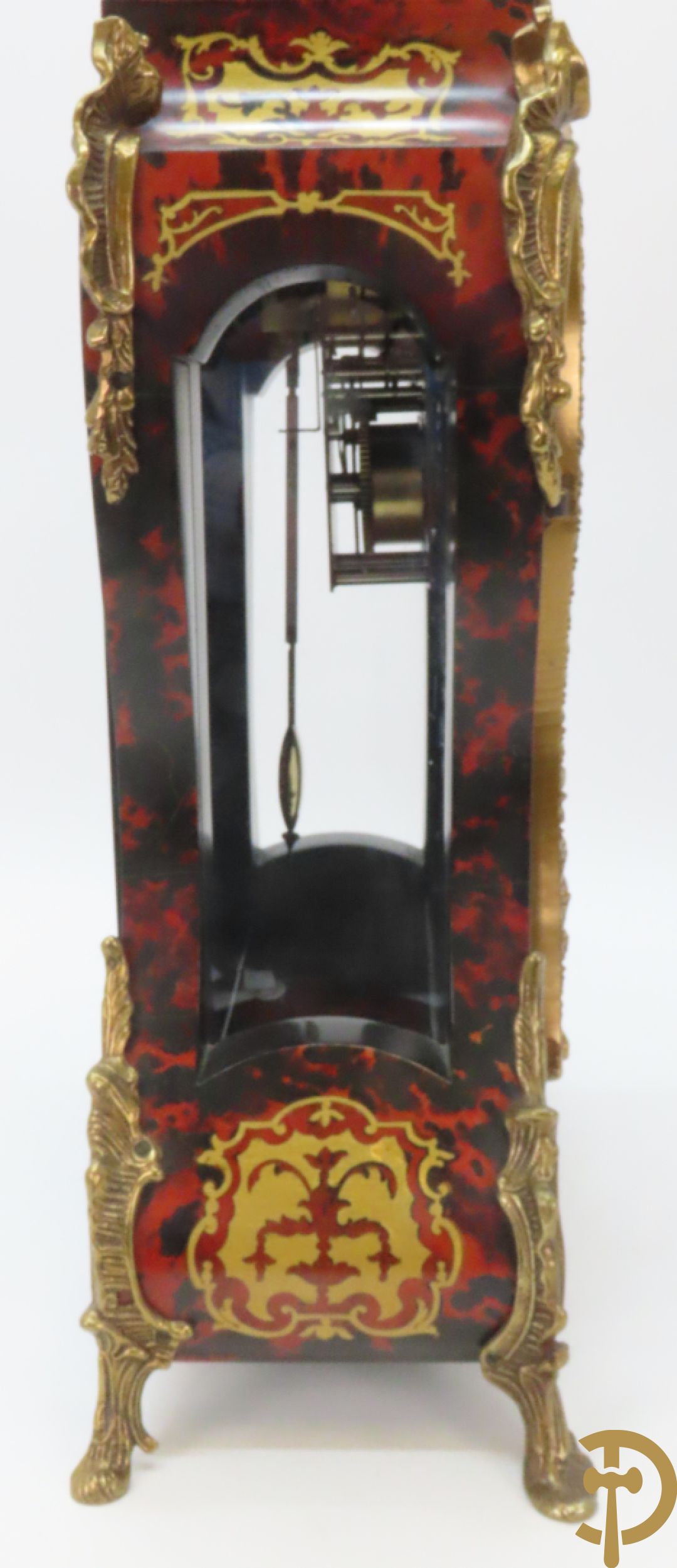 Italiaanse kartelklok met Boulle imitatie en bronsbeslag