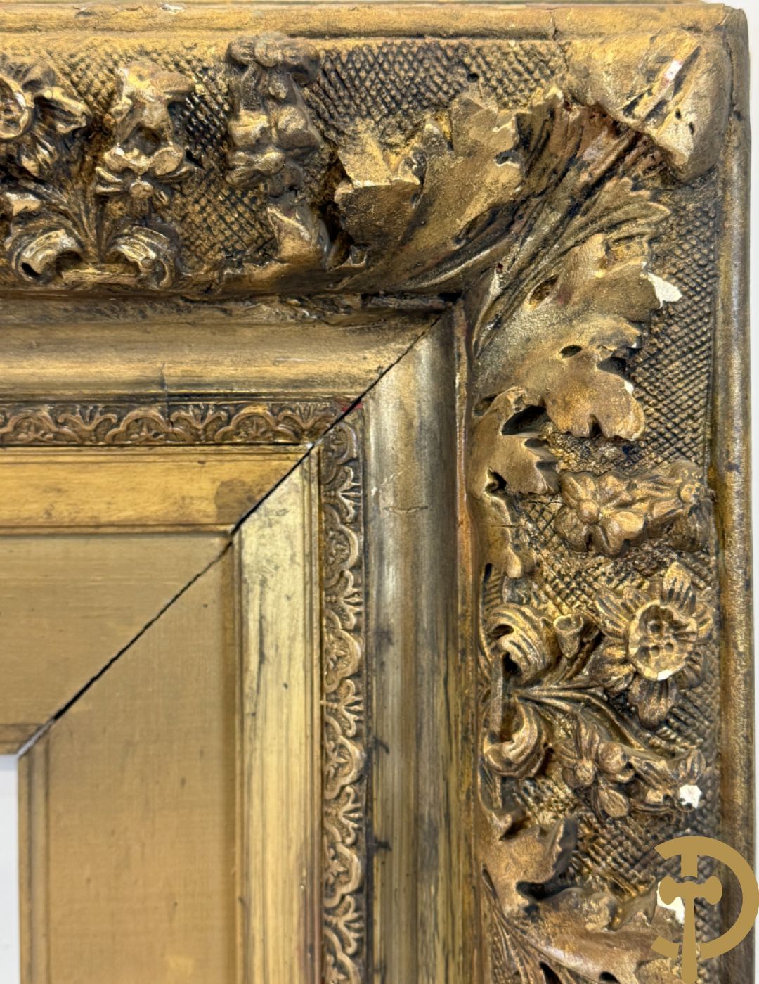 Oude grote vergulde Louis XV lijsten : 3 stuks