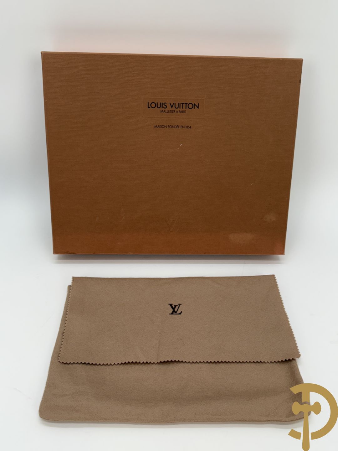 Lederen Louis Vuitton clutch + zwart lederen portefeuille Louis Vuitton